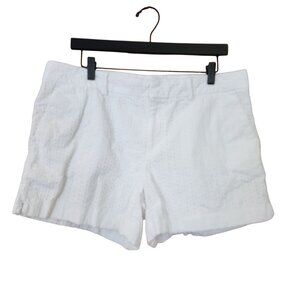 Banana Republic White Eyelet Shorts Womens size 12